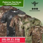 Polera Manga Corta Camuflaje